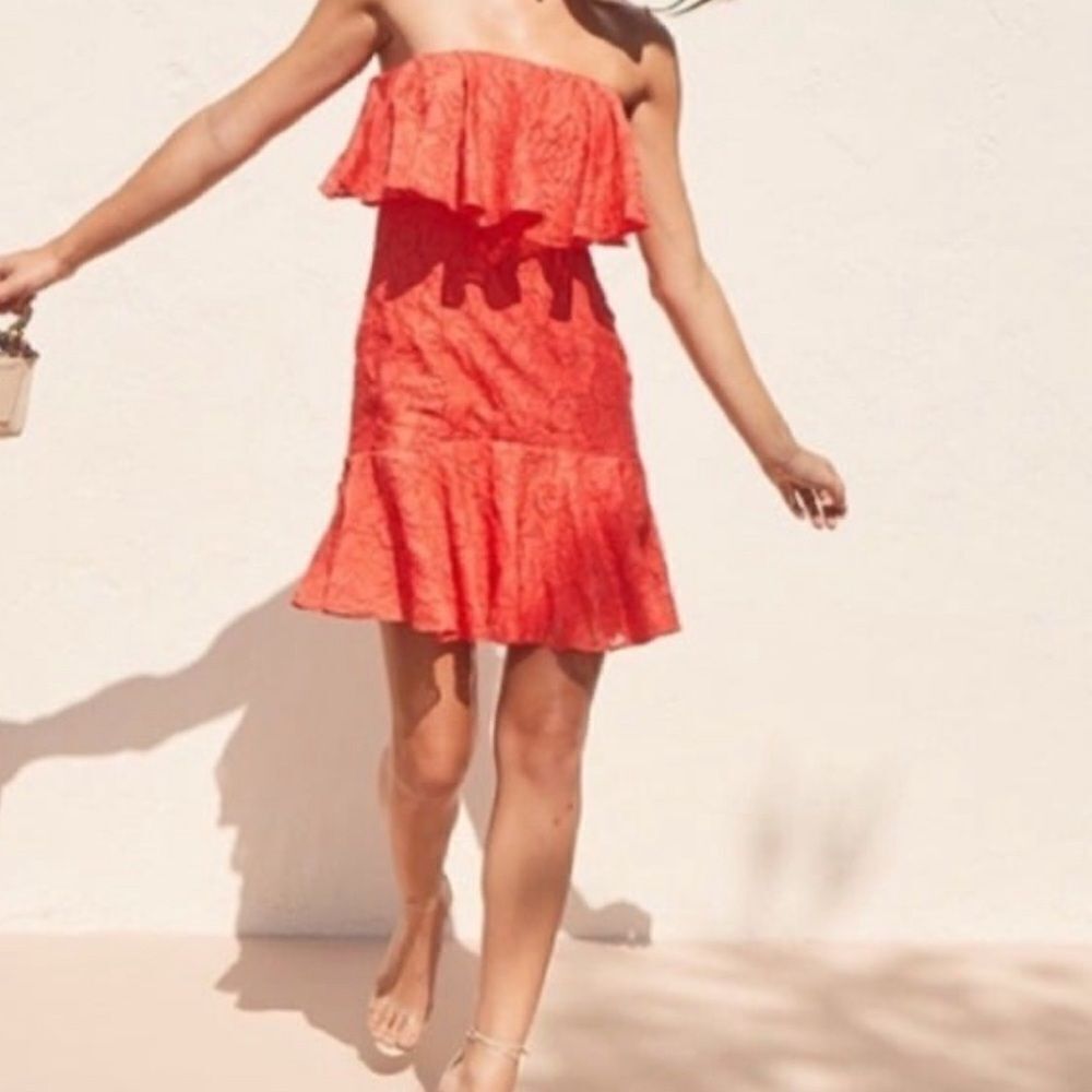 KEEPSAKE RADAR MINI DRESS IN POP RED Sz S EUC - Picture 3 of 7